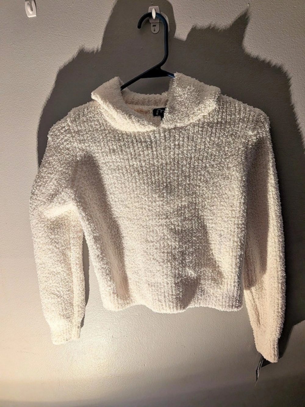Girls Art Class Cream Knit Hooded Sweater